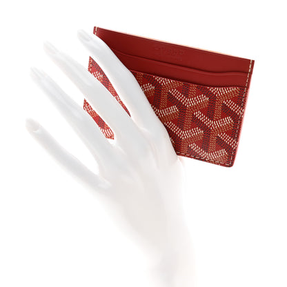 Goyard Goyardine Saint Sulpice Card Holder Red 2 of 7