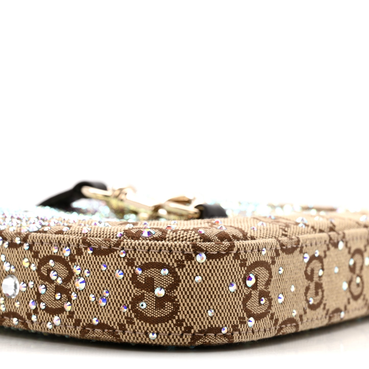 Monogram Crystal Mini Jackie Notte Bag Camel Ebony