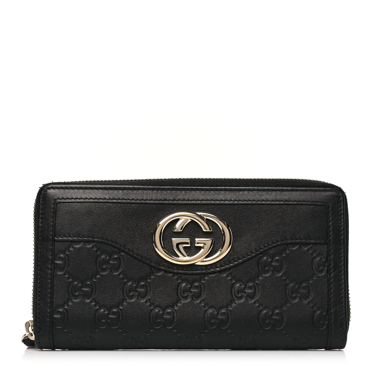 Guccissima Signature Sukey Zip Around Wallet Black