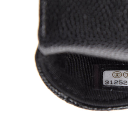Chanel Caviar Quilted Pearl Card Holder On Chain Black 10 of 11