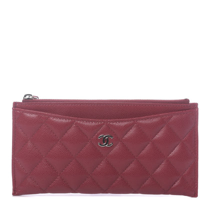 Chanel Caviar Quilted Classic Zip Pouch Dark Pink 1 of 8