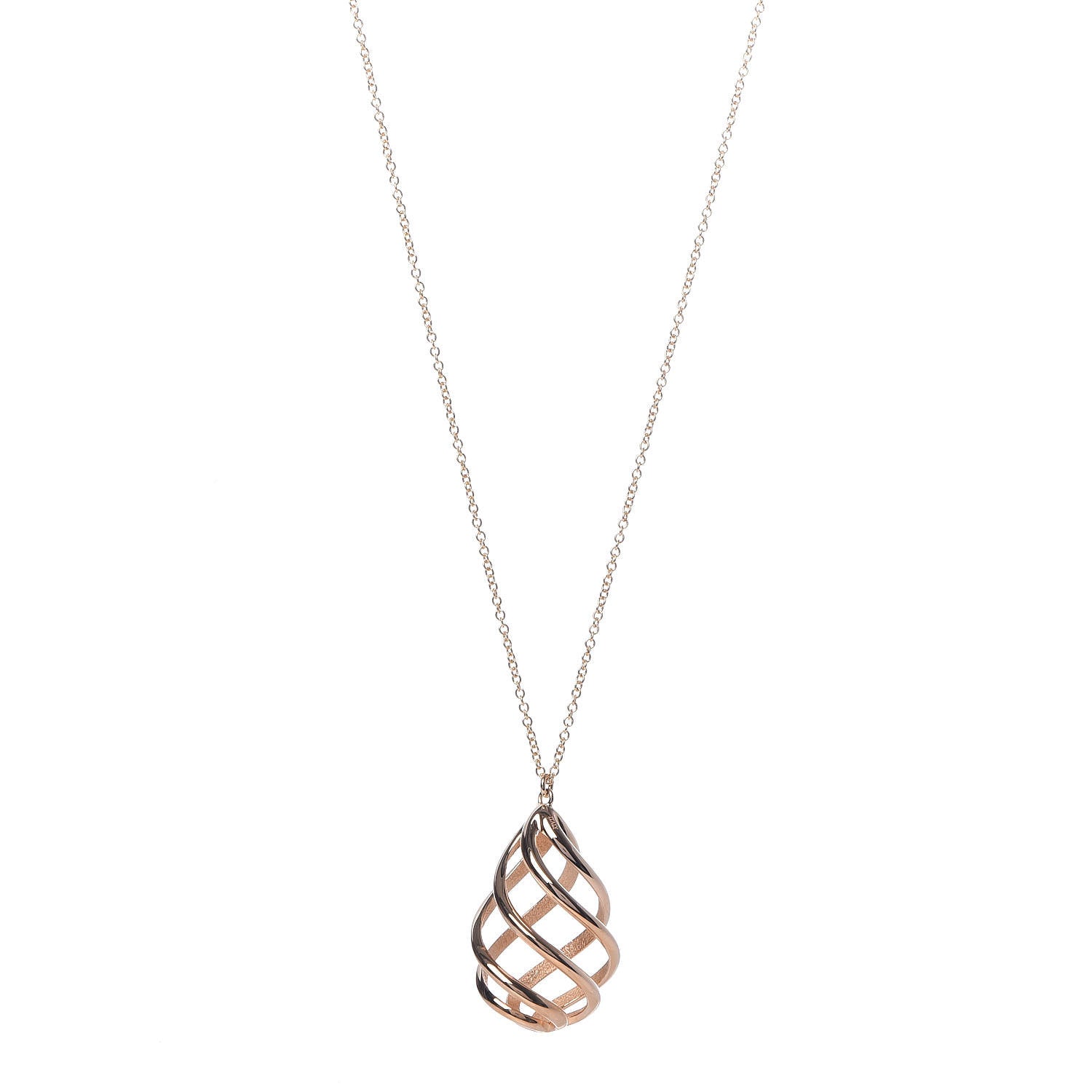 Tiffany 18K Rose Gold Paloma Picasso Venezia Luce Pendant Necklace 1 of 6