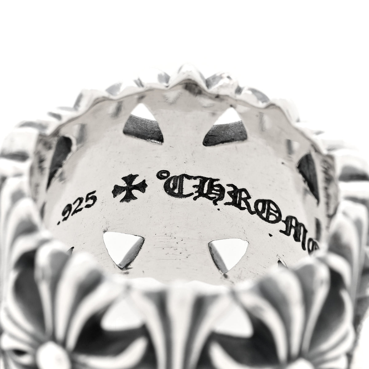 Sterling Silver Cemetery Cross Ring 59 8.75