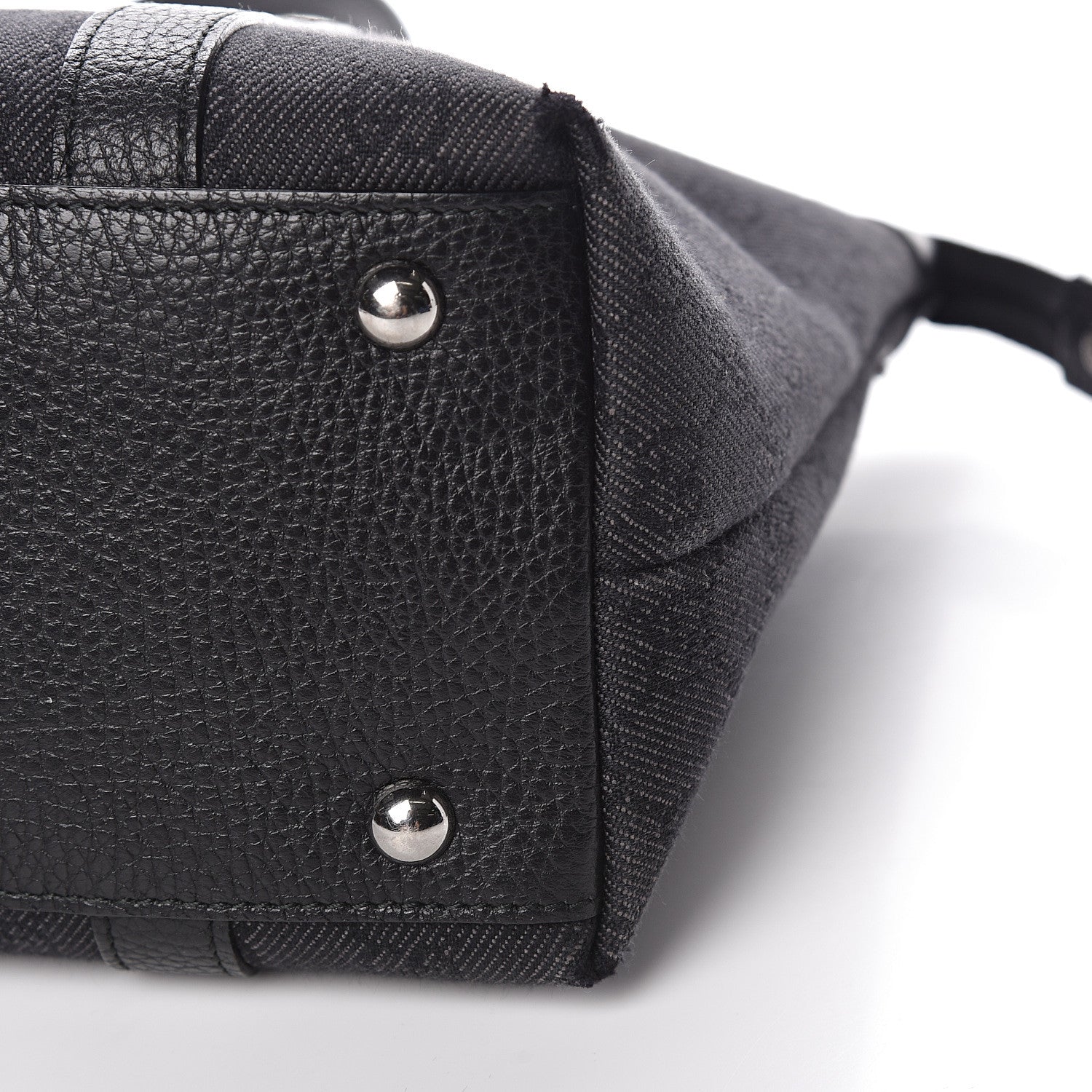 Gucci Denim Monogram Abbey Medium Tote Black 10 of 14