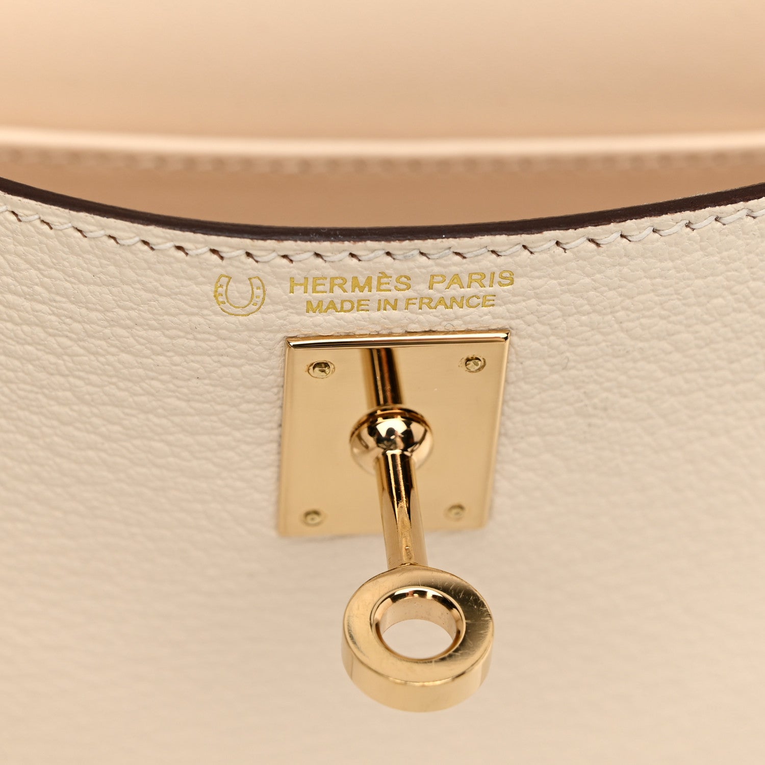 Hermes Chevre Mysore Horseshoe Mini Kelly Sellier 20 Craie Gris Asphalte 6 of 11