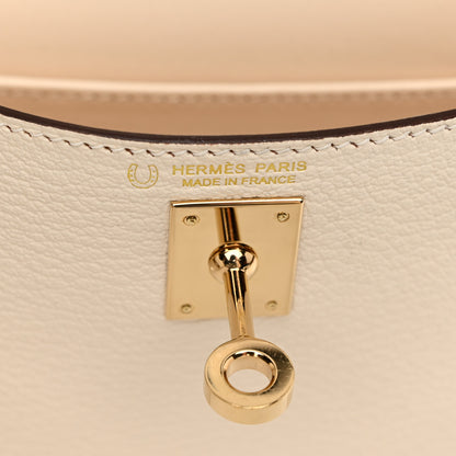 Hermes Chevre Mysore Horseshoe Mini Kelly Sellier 20 Craie Gris Asphalte 6 of 11