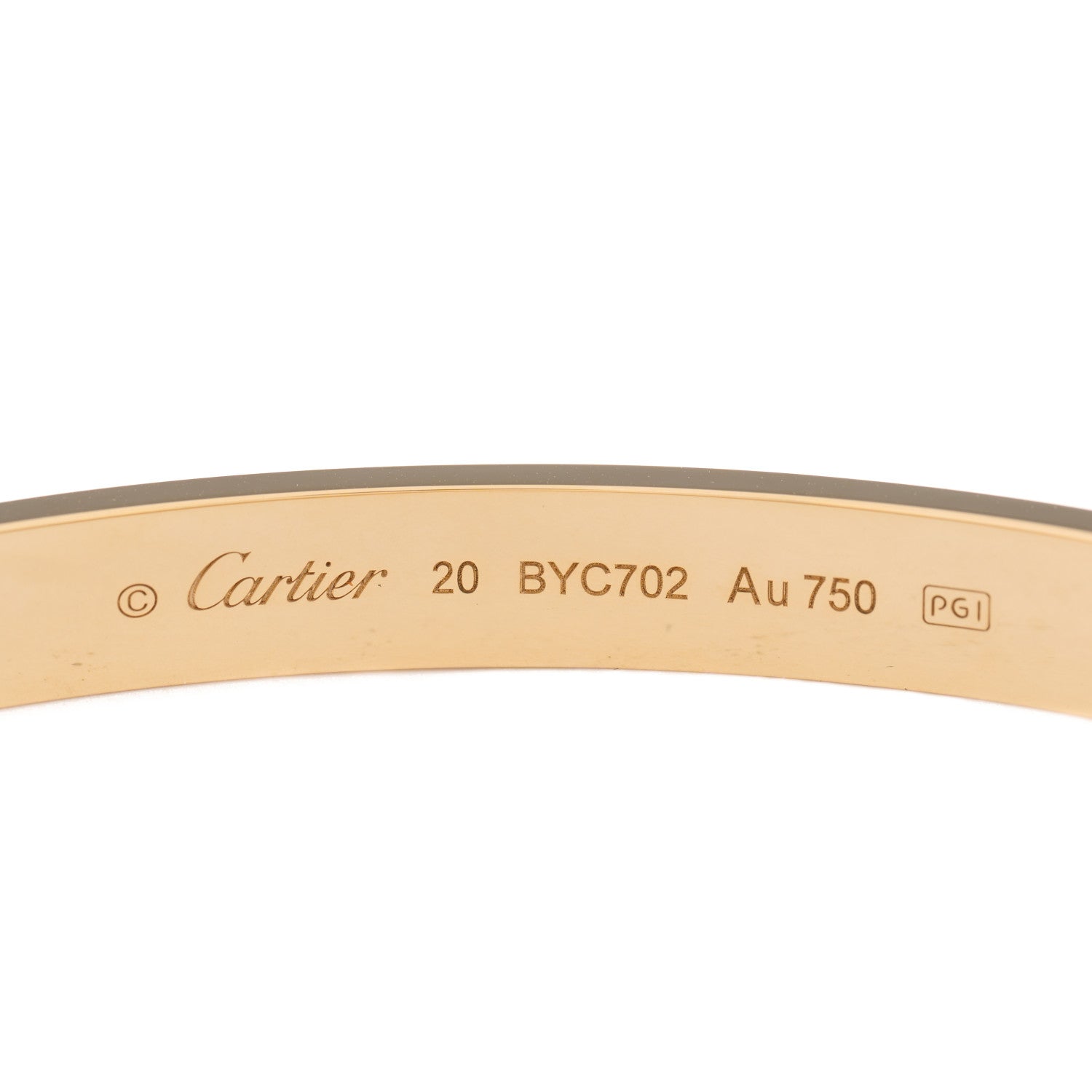 Cartier 18K Yellow Gold LOVE Bracelet 20 3 of 4