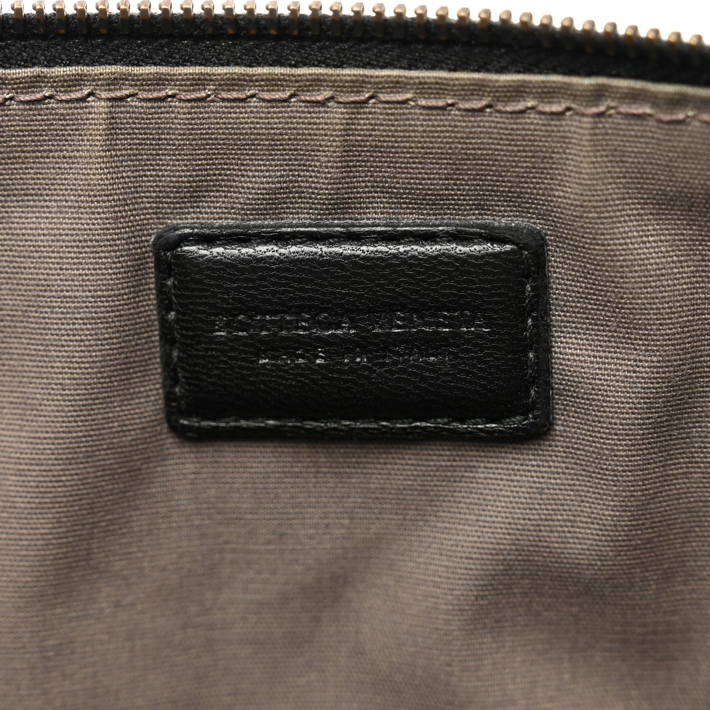 Nappa Intrecciato Zip Pouch Black