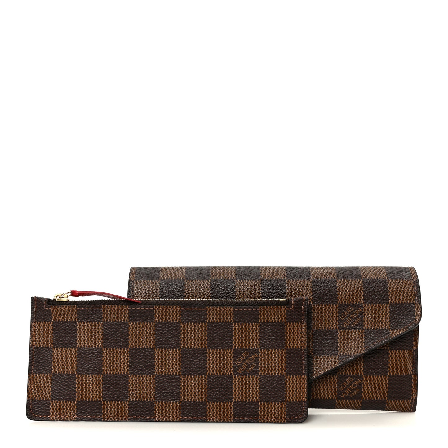 Damier Ebene Josephine Wallet Red
