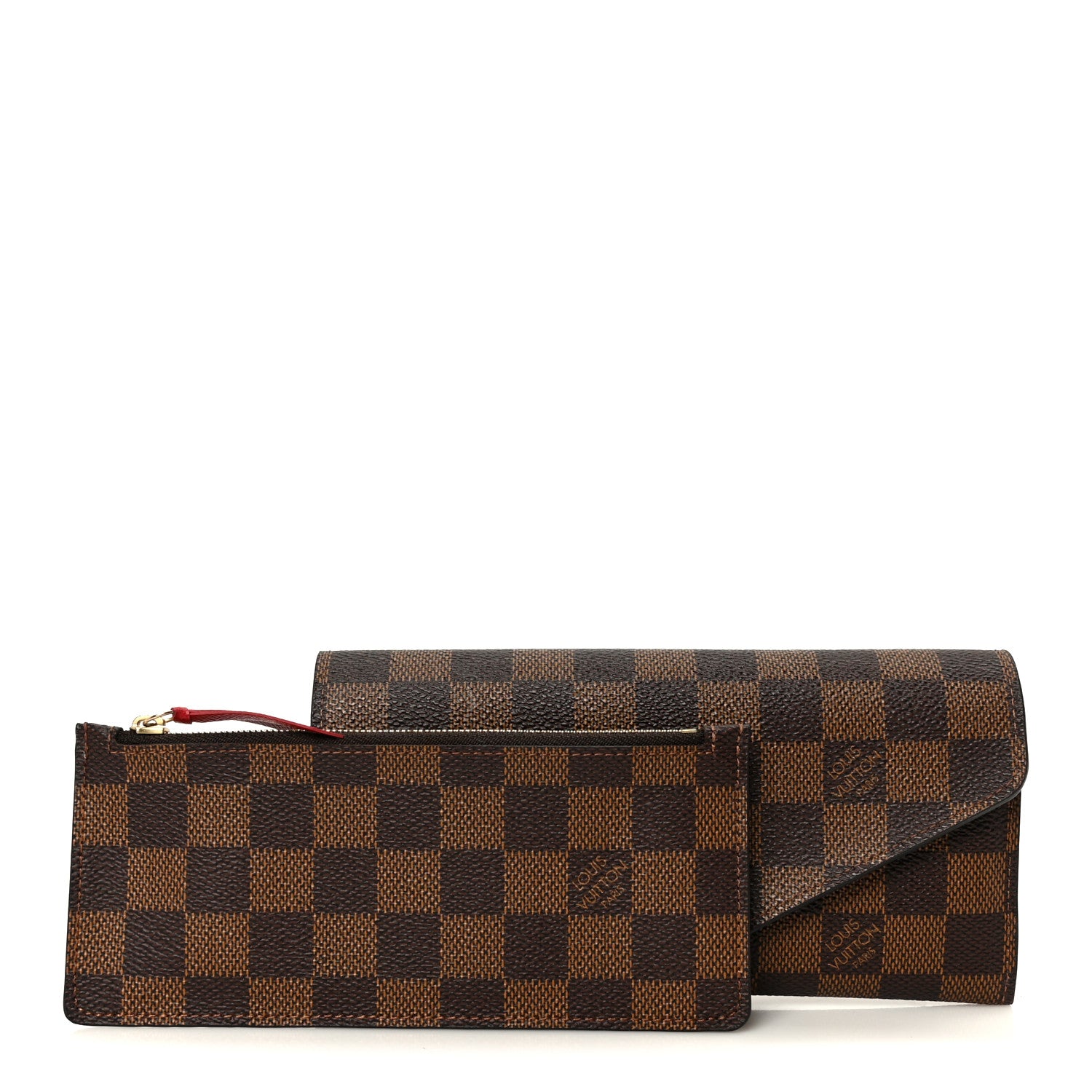 Louis Vuitton Damier Ebene Josephine Wallet Red 3 of 15