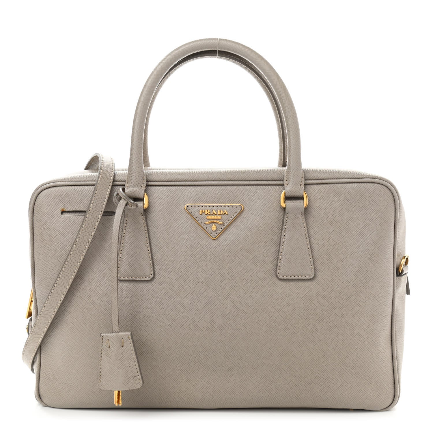 Prada Saffiano Lux Bowler Pomice 1 of 12