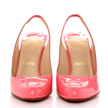 Christian Louboutin Patent Fifi Sling 85 Pumps 39 Pink 2 of 11