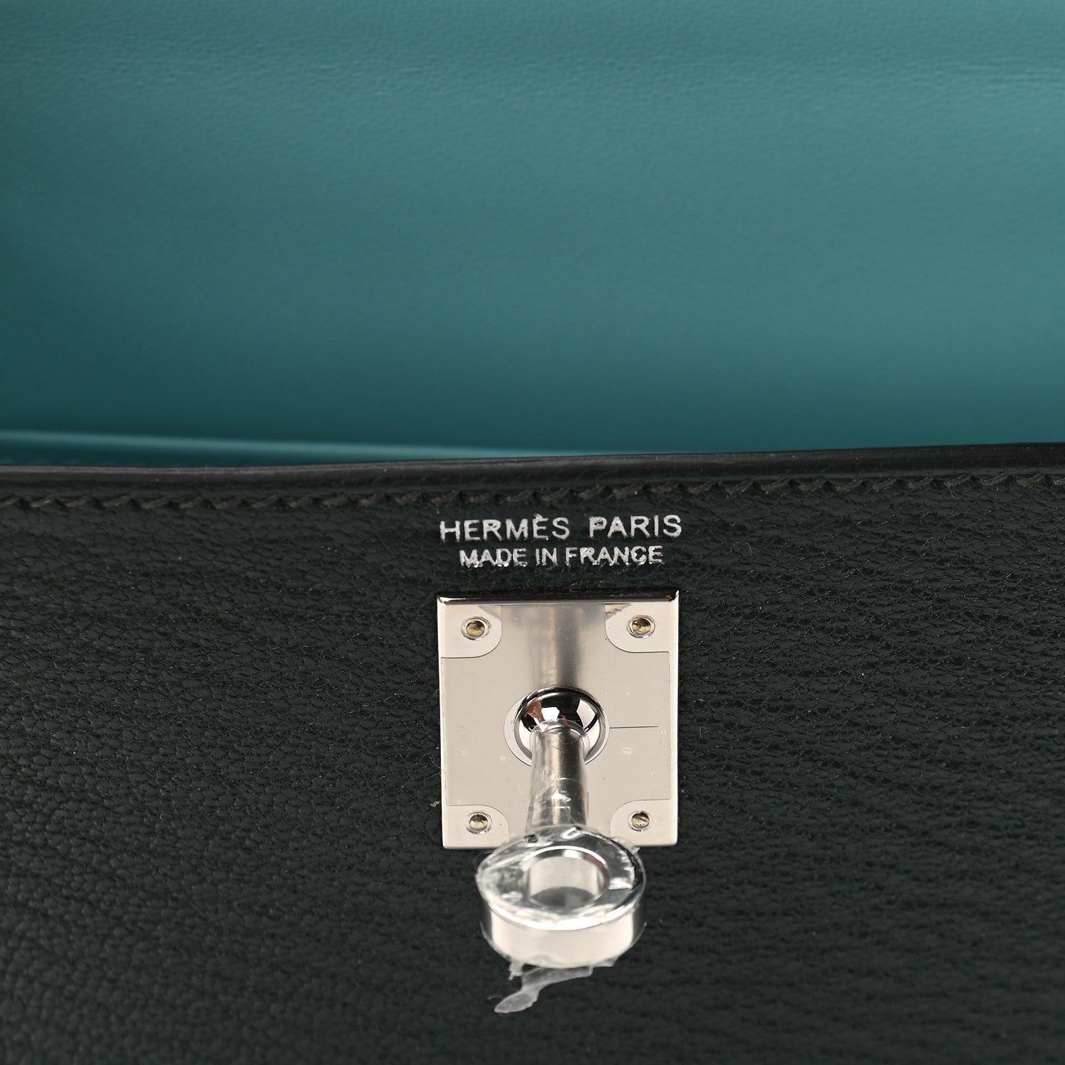 Hermes Chevre Mysore Verso Mini Kelly Sellier 20 Vert Titien Bleu Atoll 6 of 9