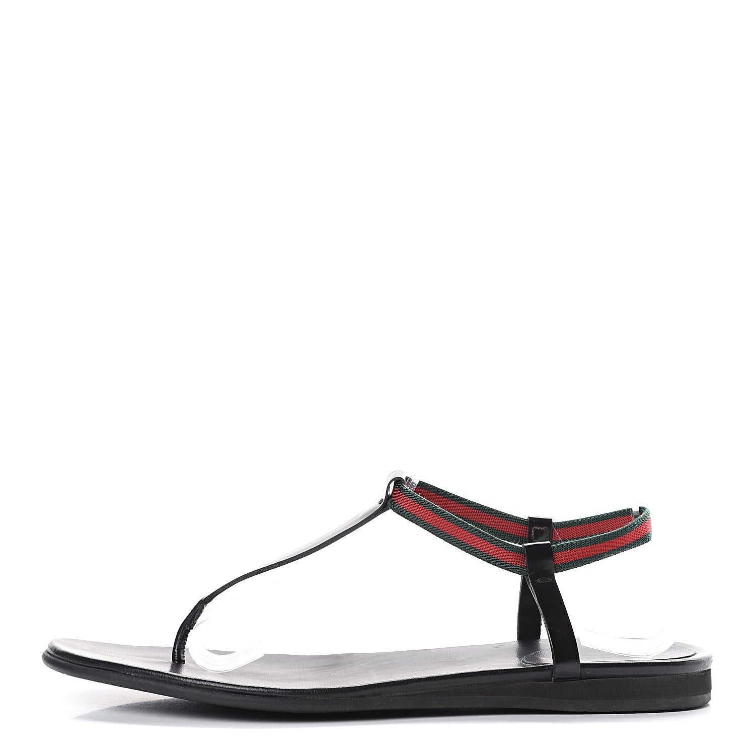 Gucci Calfskin Web Thong Sandals 39 Black 1 of 11
