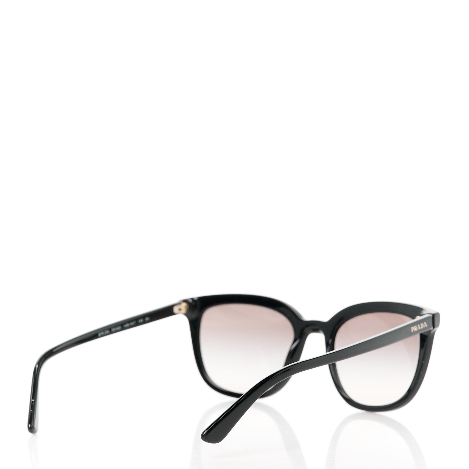 Prada Acetate Pillow Cat Eye Sunglasses SPR 03X Black 4 of 8