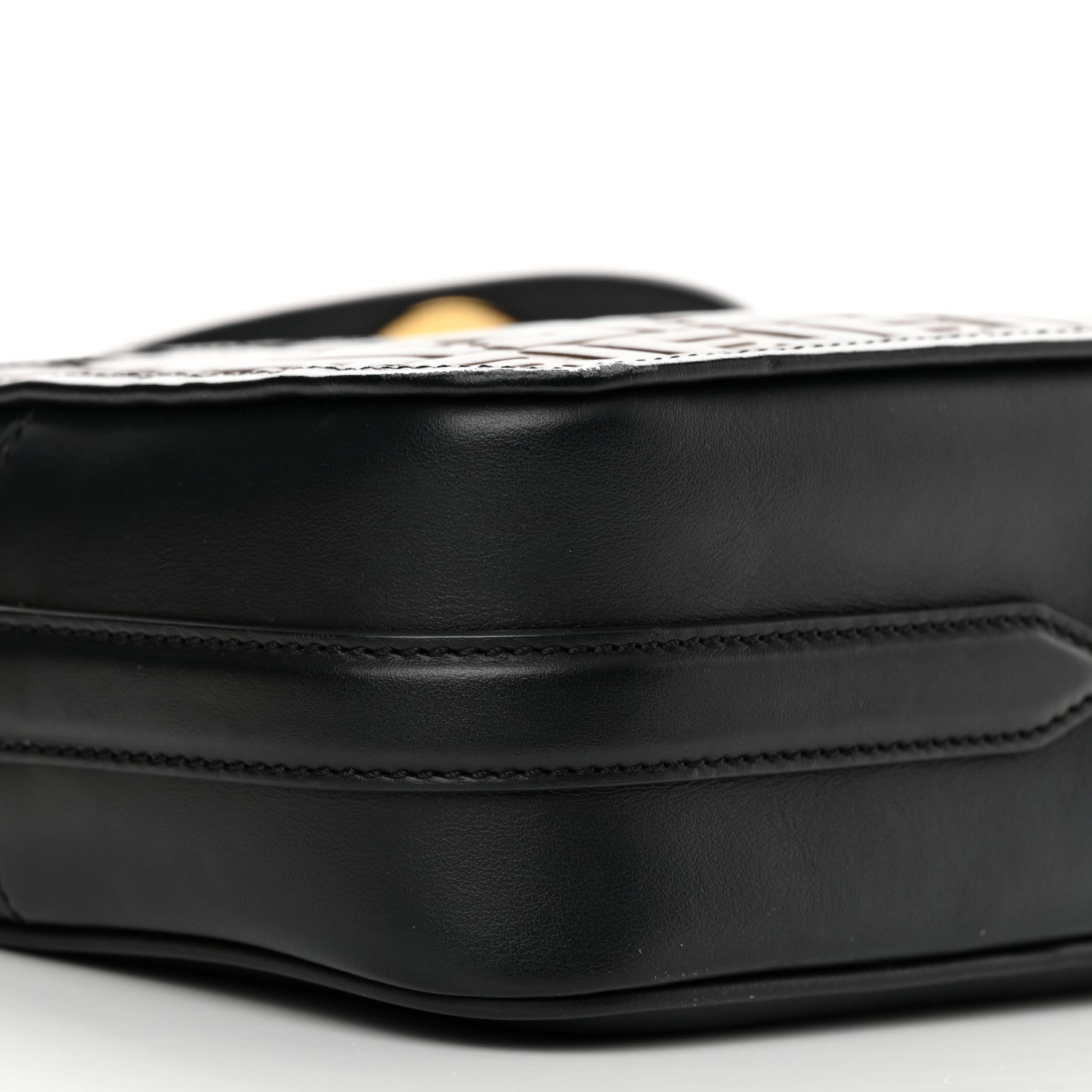 Fendi Vitello Century F is Fendi Bi-Color FF 1974 Embossed Camera Case Maya Black 9 of 15