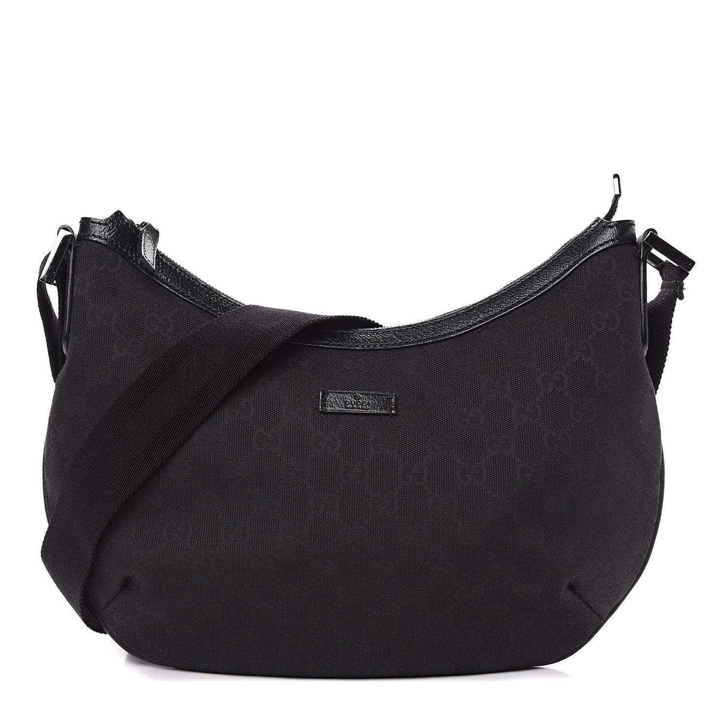 Monogram Medium Half Moon Hobo Black