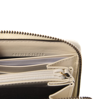 Gucci Calfskin Matelasse GG Marmont Zip Around Wallet White 7 of 8