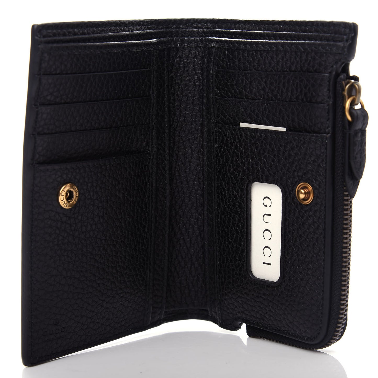 Calfskin Cellarius Blind For Bi-Fold Wallet Black