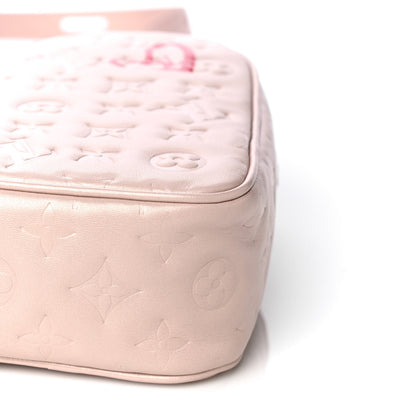 Louis Vuitton Lambskin Embossed Monogram Fall In Love Sac Coeur Light Pink 8 of 10
