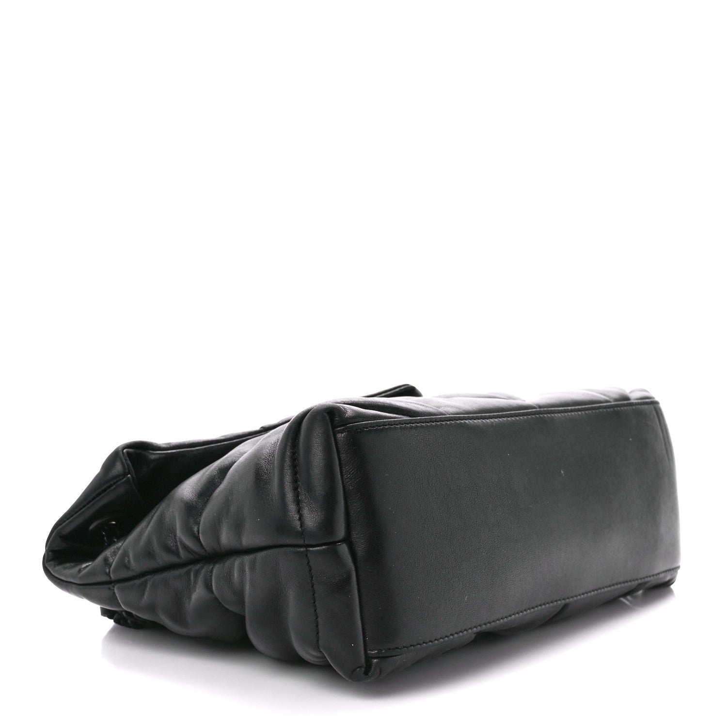 Saint Laurent Lambskin Quilted Monogram Monochrome Small Loulou Puffer Chain Satchel Black 4 of 15
