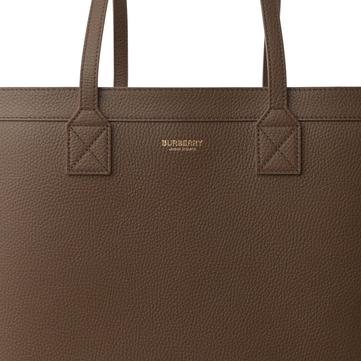 Burberry Grainy Calfskin Medium London Tote Bag Earth 9 of 11