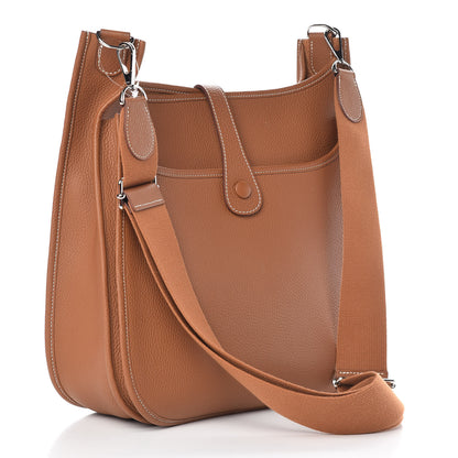 Hermes Taurillon Clemence Evelyne III GM Gold 3 of 10