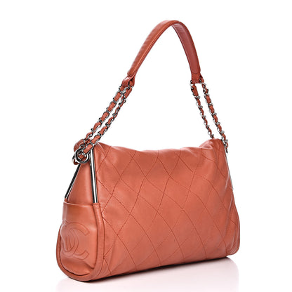 Chanel Lambskin Stitched Medium Ultimate Soft Tote Coral 3 of 19