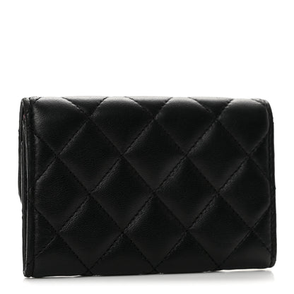 Chanel Lambskin Quilted Flap Card Holder Black 3 of 10