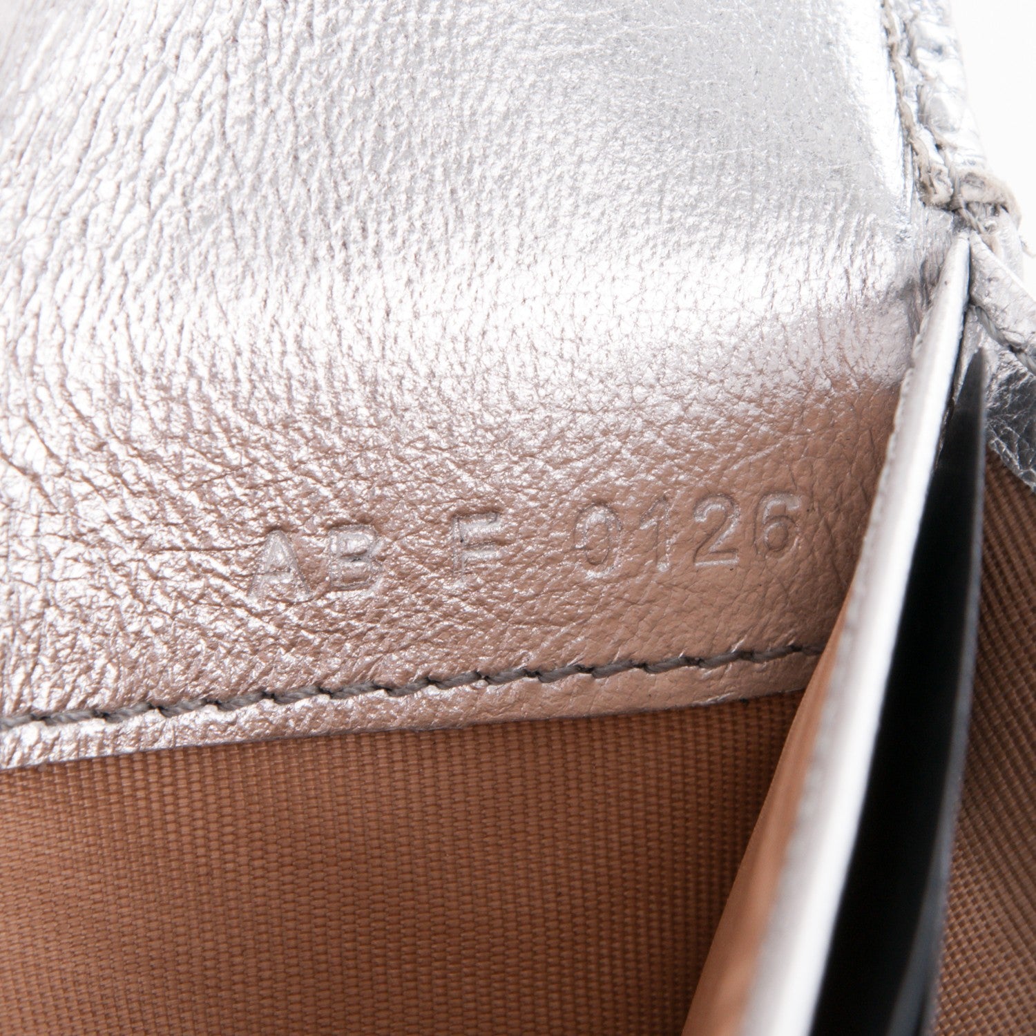 Givenchy Metallic Calfskin Lizard Embossed Pandora Flap Continental Wallet Silver 7 of 8