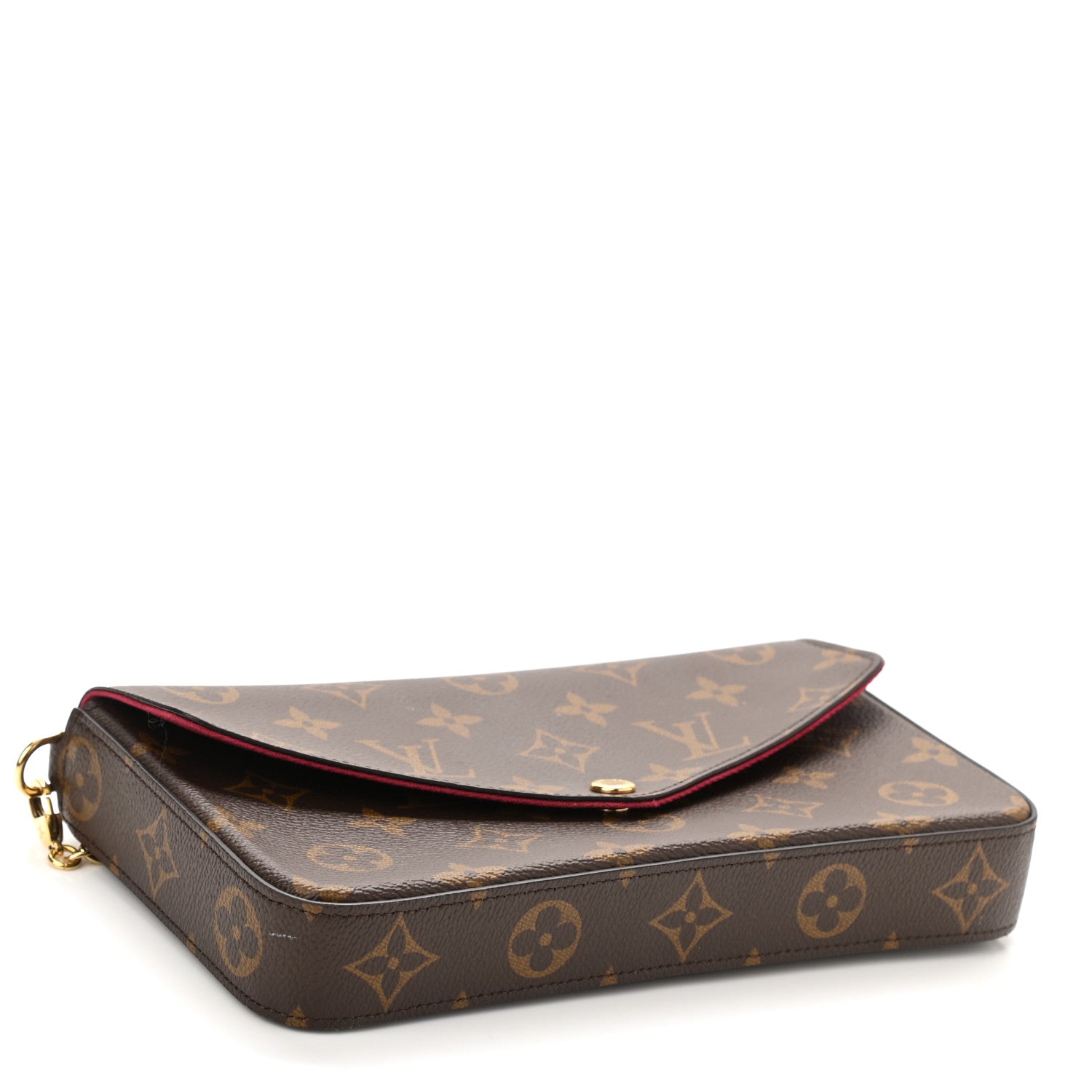 Louis Vuitton Monogram Pochette Felicie Chain Wallet Fuchsia 5 of 11
