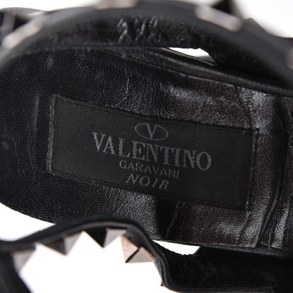 Valentino Garavani Nappa Rockstud Ankle Strap Pumps 38 Black 8 of 13