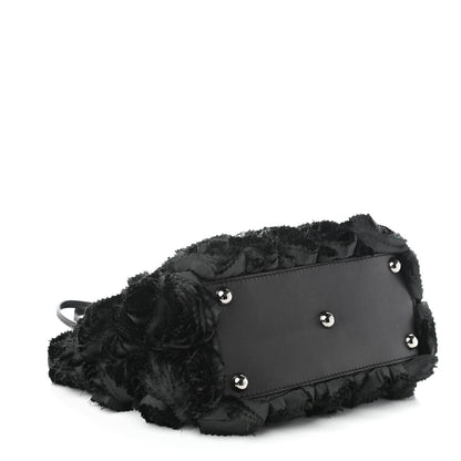 Valentino Garavani Nappa Floral Applique Tote Bag Black 4 of 9