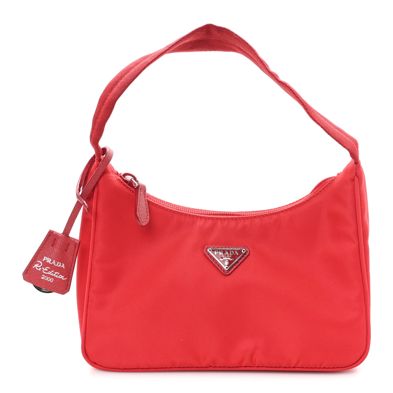 Prada Tessuto Nylon Mini Re-Edition 2000 Bag Rosso 1786242