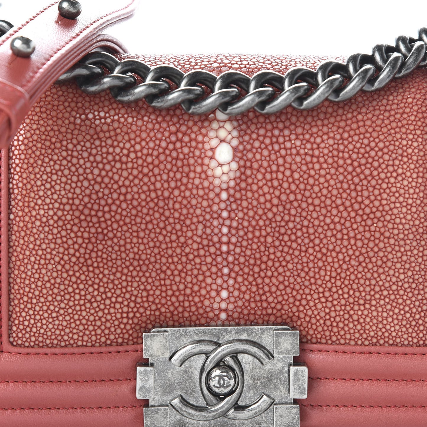 Galuchat Stingray Small Boy Flap Red