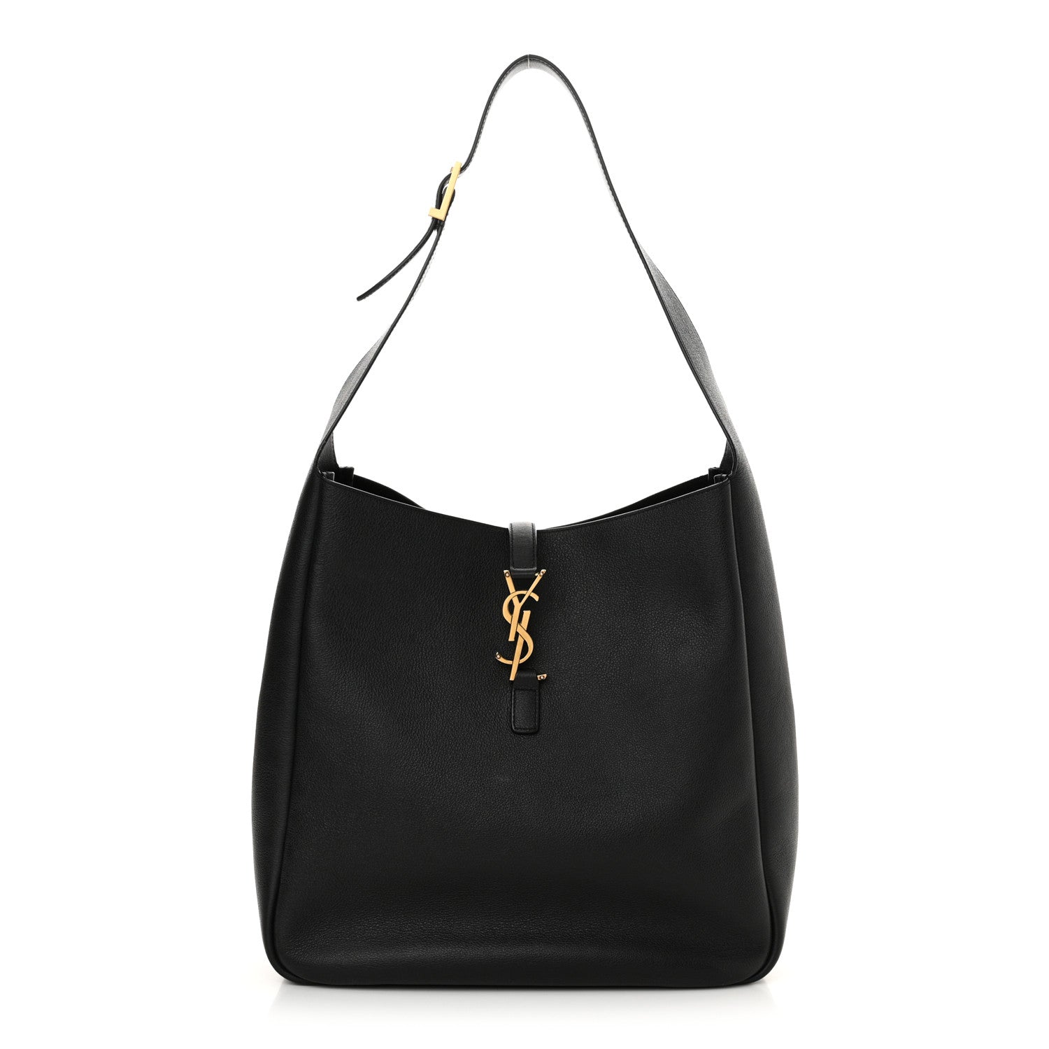 Saint Laurent Supple Calfskin Large Le 5 A 7 Soft Hobo Black 1 of 12