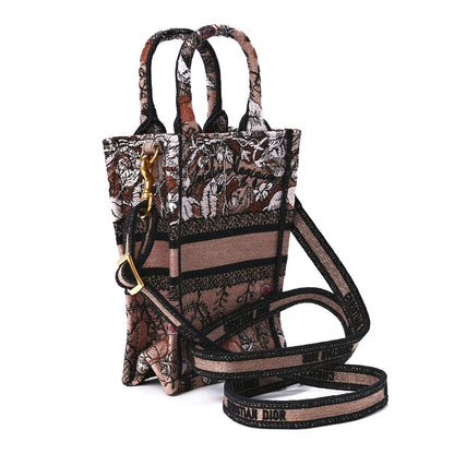 Christian Dior Canvas Jardin Magique Embroidered Mini Book Tote Phone Bag Powder Pink 3 of 11