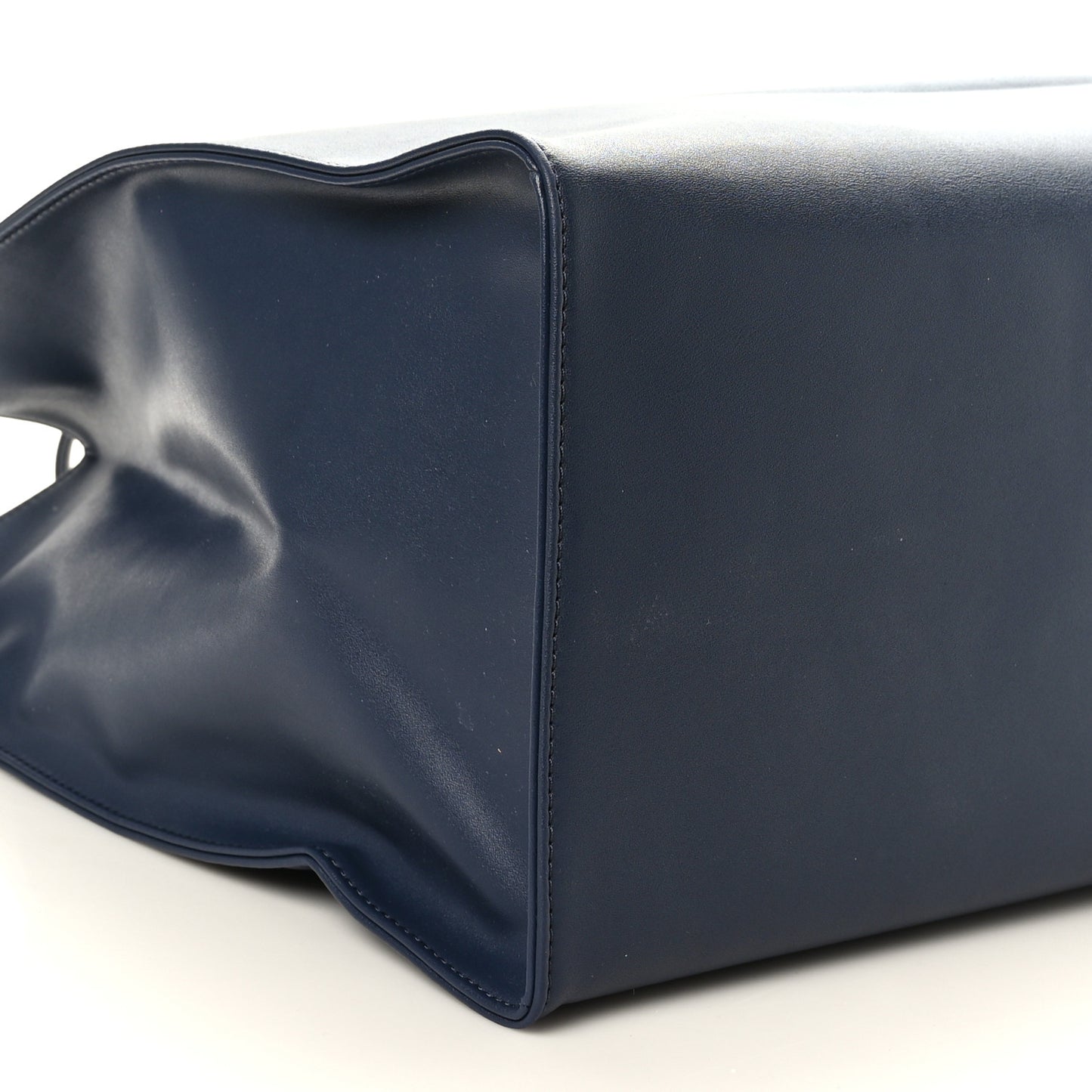Vegan Leather Large Shopping Bag Navy