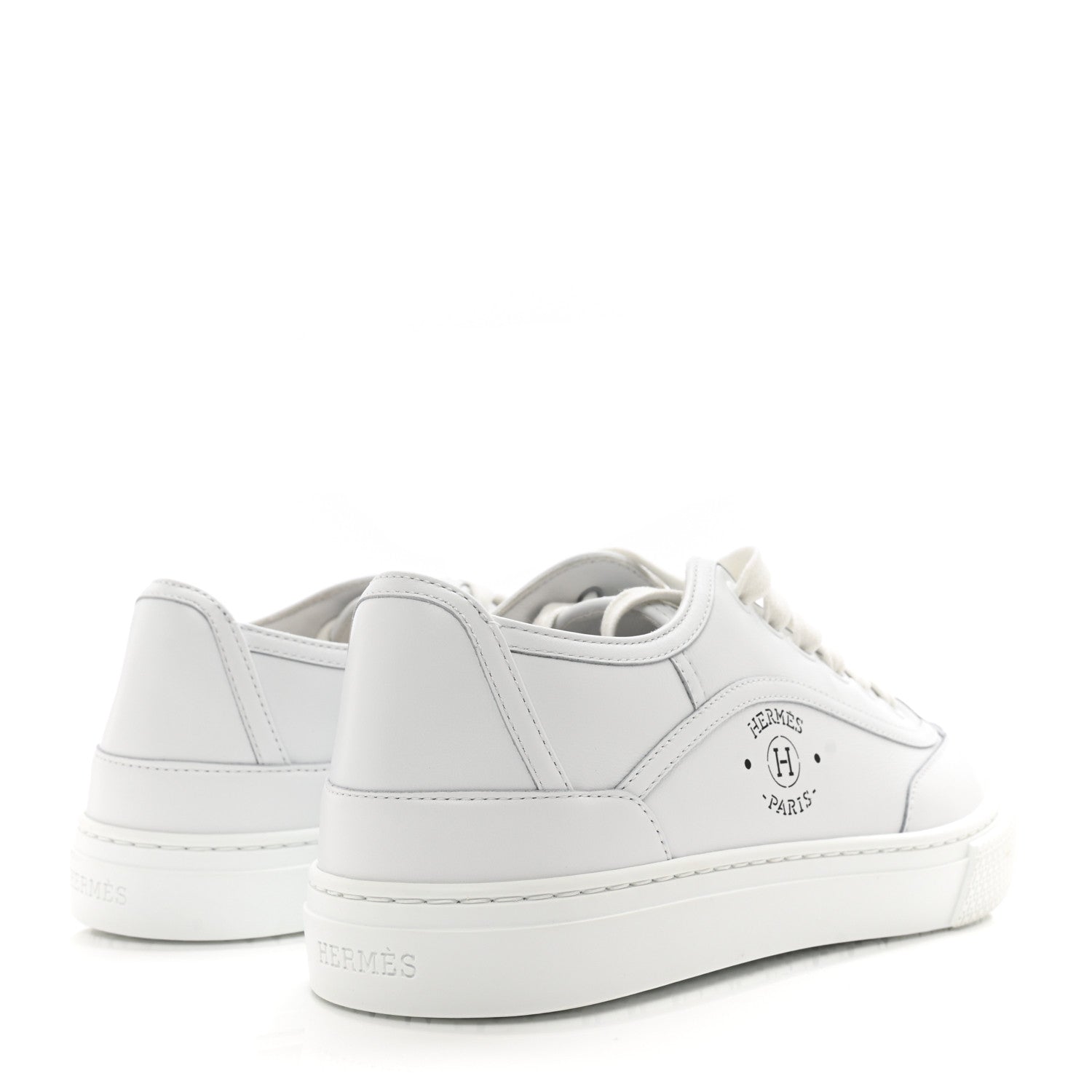 Hermes Calfskin Womens Get Sneakers 37 White 4 of 10