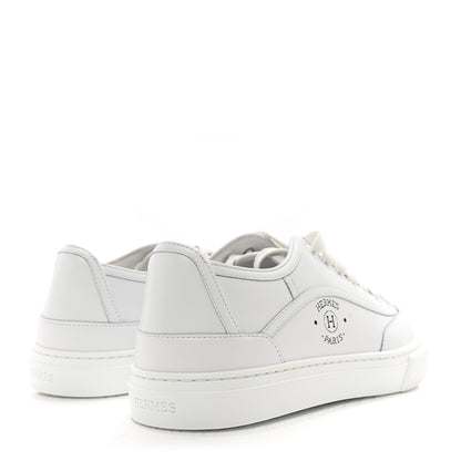 Hermes Calfskin Womens Get Sneakers 37 White 4 of 10