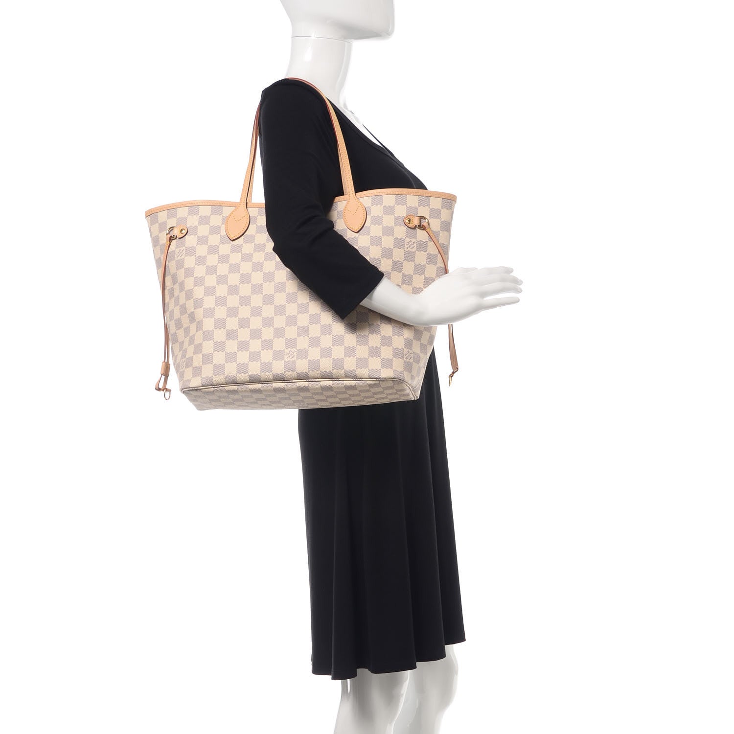 Louis Vuitton Damier Azur Neo Neverfull MM Rose Ballerine 2 of 11