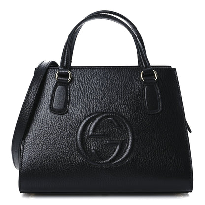 Gucci Dollar Calfskin Medium Soho Top Handle Satchel Black 1 of 10