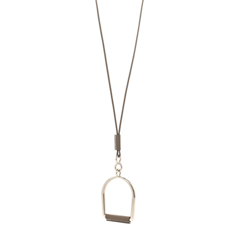 Barenia Heritage Equestre Pendant Necklace Etoupe