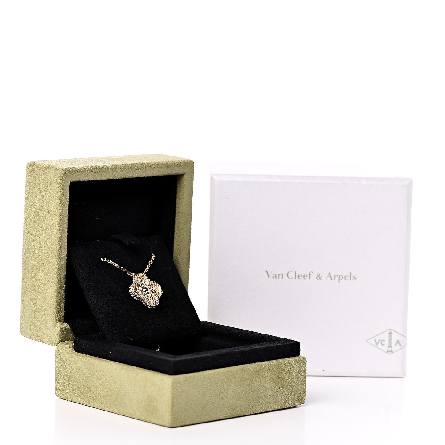 18K Yellow Gold Vintage Alhambra Pendant Necklace