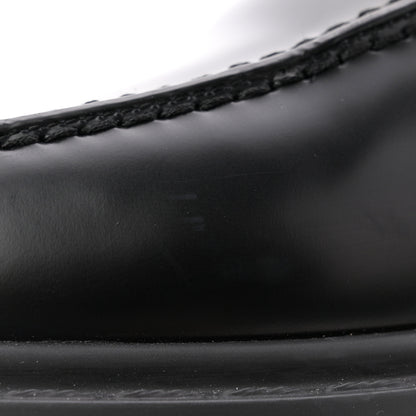 Christian Dior Brushed Calfskin Shearling Dior Code Lug Sole 15mm Loafers 41 Black Natural 10 of 10