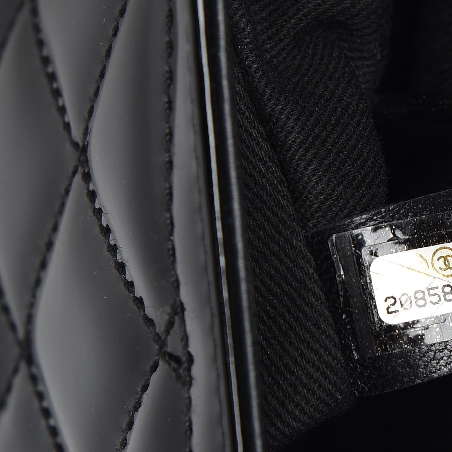 Patent Quilted Small Coco Shine Flap Black