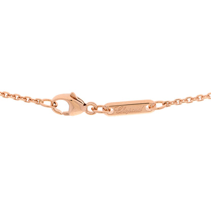 Chopard 18K Rose Gold Diamond Happy Diamonds Icon Heart Pendant Necklace 4 of 8