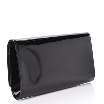 Louis Vuitton Patent Louise Clutch Black 3 of 9