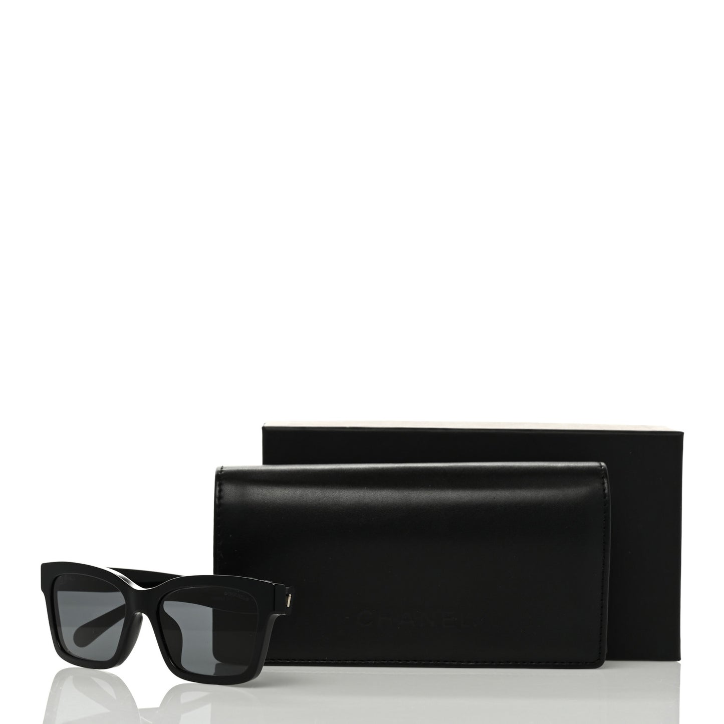 Acetate Polarized Square Sunglasses 5417 Black