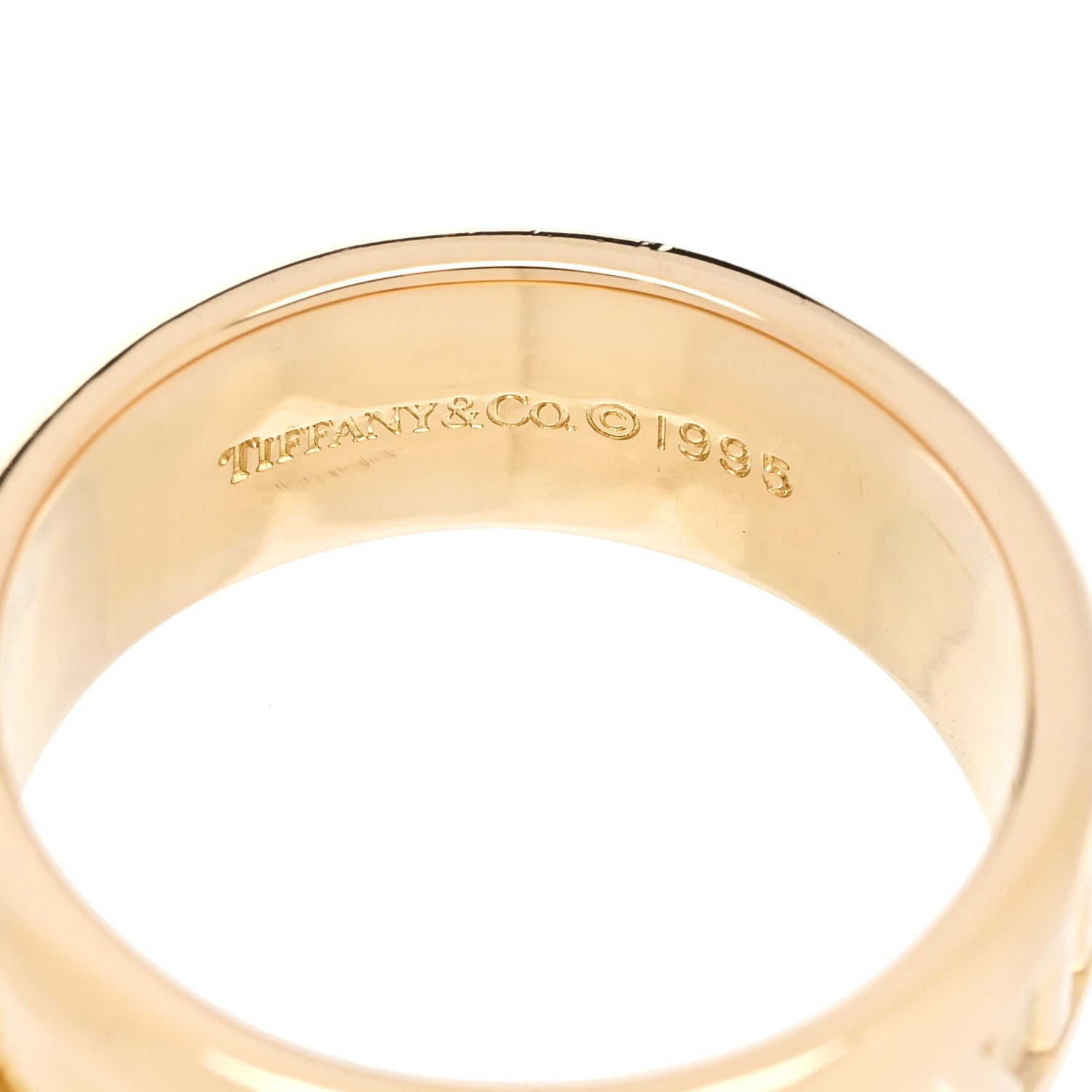 Tiffany 18K Yellow Gold 7mm Atlas Band Ring 51 5.75 4 of 5